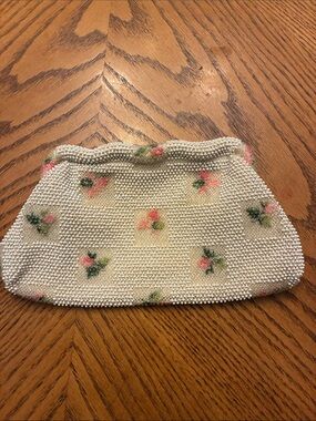 Lumured Vintage Beaded Evening Bag Floral Tapestry Clutch Spring Frame Purse